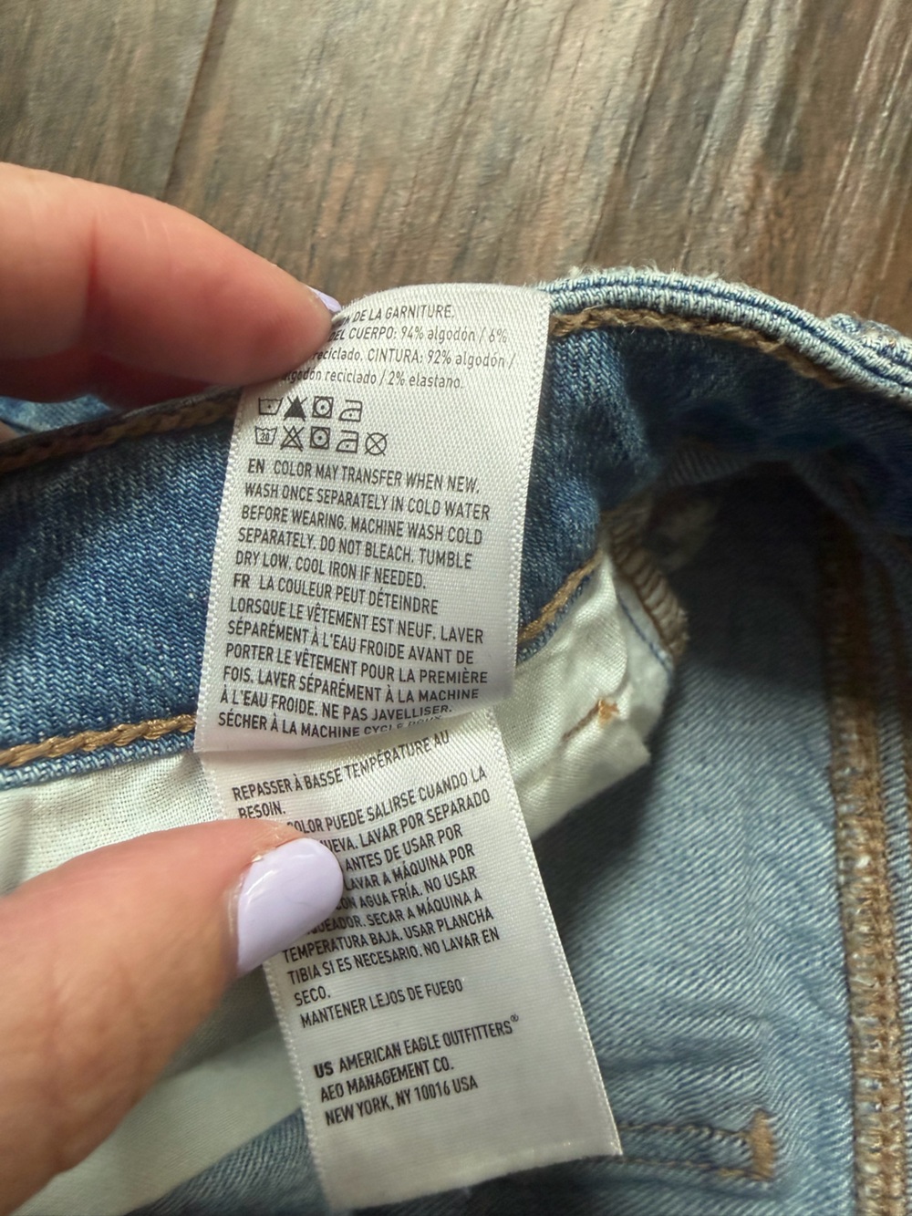 American Eagle Light Blue floral Denim Shorts Womens frayed distressed XXS 00 - Picture 4 of 5